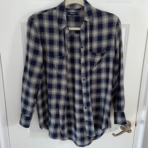 Madewell navy oversized flannel